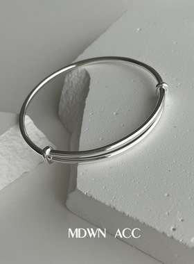 一恋韩版简约双向调节手镯女复古时尚创意手环个性嘻哈手饰品潮