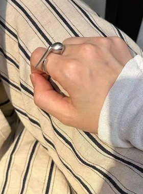 一恋木鱼戒指女敲敲攒功德个性小众创意可活动开口指环食