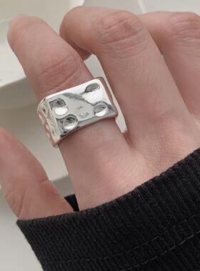 小众极简方形开口可调戒指