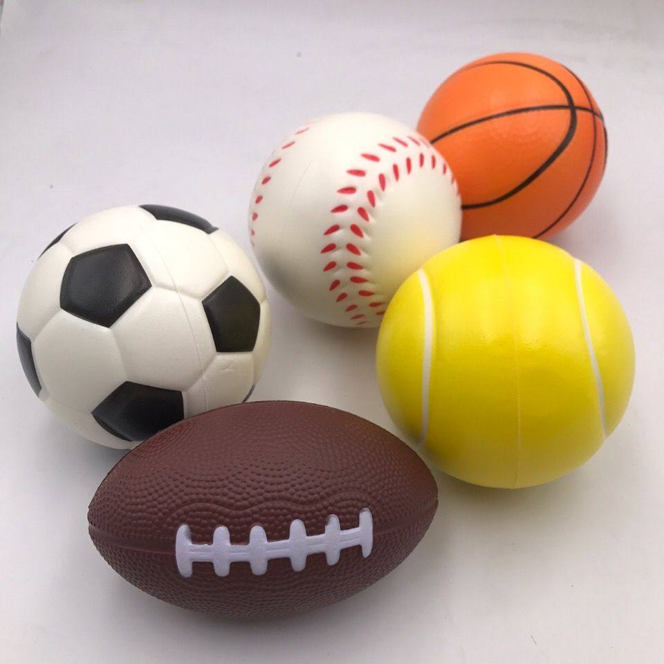 pu海绵实心软球儿童仿真玩具橄榄球医疗康复减压弹力球礼品可印刷