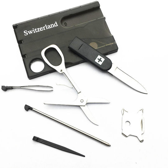 Swiss swizerland multifunctional camping knife card lamp