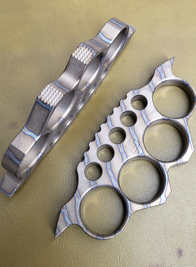 手掌扣钛合金户外破窗指虎求生拳套指环拳扣四指防身收藏装备送礼