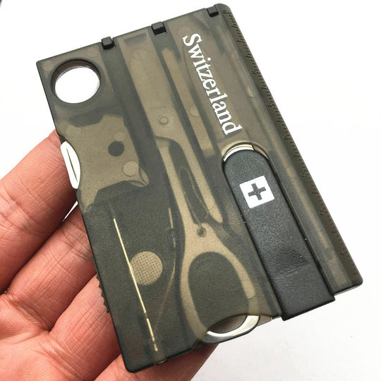 Swiss swizerland multifunctional camping knife card lamp