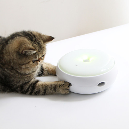 霍曼homerun 甜甜圈智能自动逗猫器电动羽毛逗猫器猫咪自嗨玩具 - 图0
