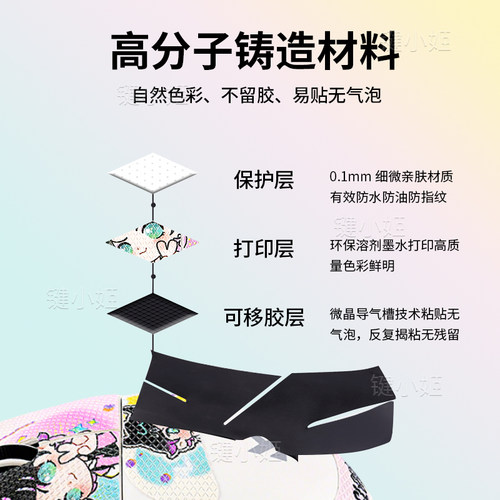 暮蝶迈从A7pro/Ultra鼠标防滑贴M7/A5/g3v2女生可爱卡通鼠标贴 - 图1