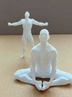 3D打印瑜伽馆立体男人姿势小摆件ins风开业体式室内人物装饰桌面