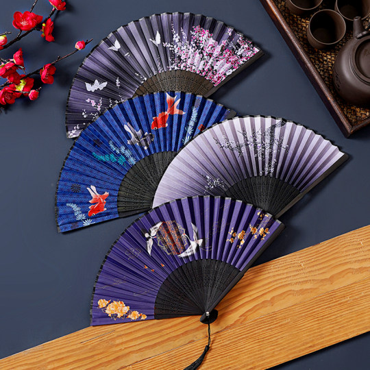 Ancient fan folding fan Chinese style Hanfu women's cheongsam
