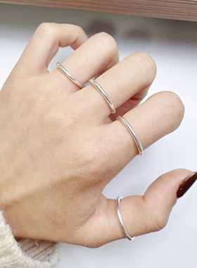 s999足银闭口小众戒指