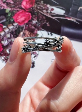 S925纯银皇冠小众设计戒指