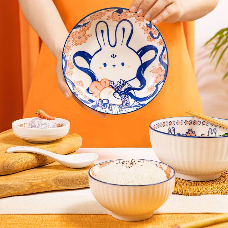 共禾京品萝卜墩墩一人食小清新饭碗 共禾京品碗