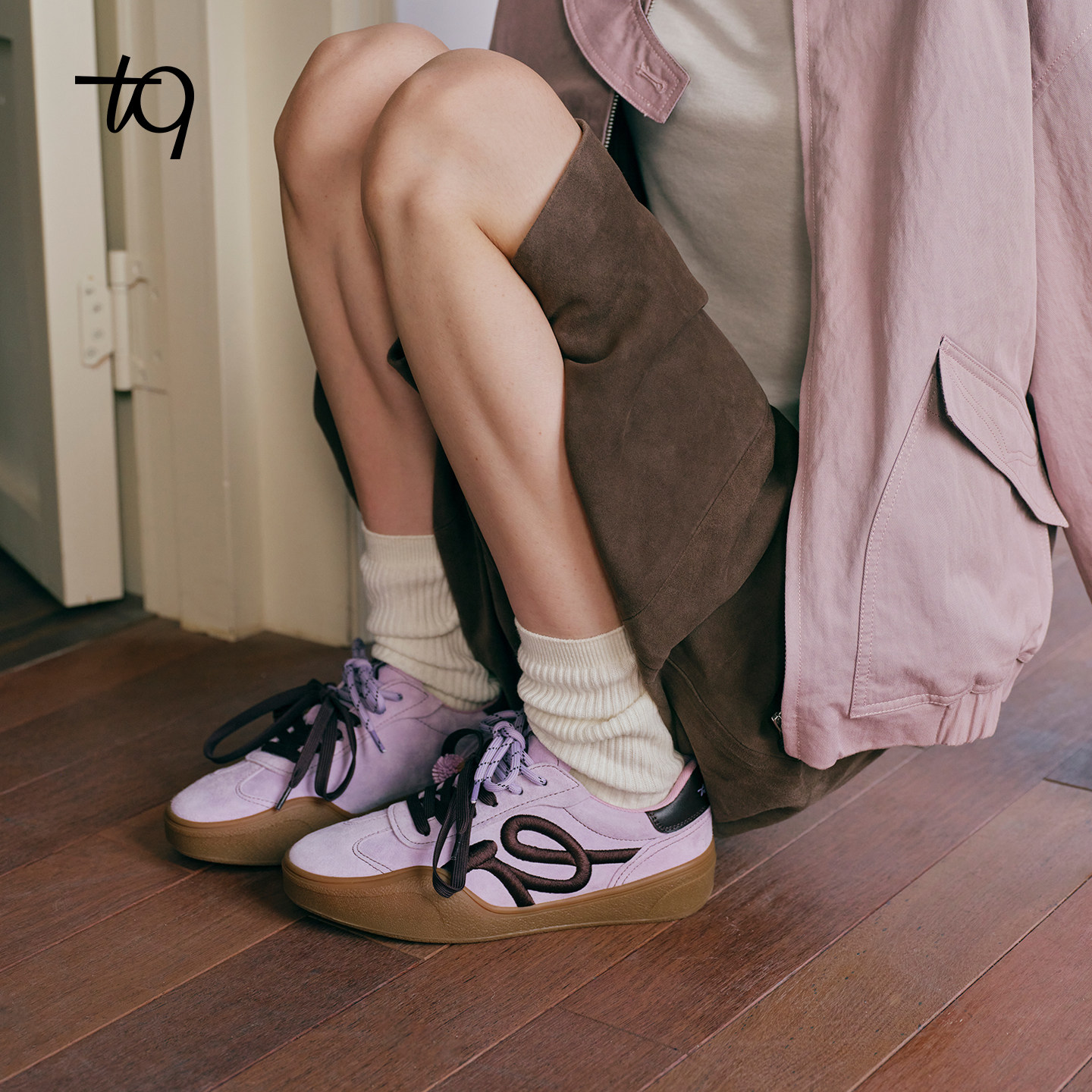 【张艺凡同款】焦糖系列Talitaqoom复古刺绣厚底德训鞋休闲鞋tq女,淘宝优惠券,粉丝福利购,淘宝优惠卷