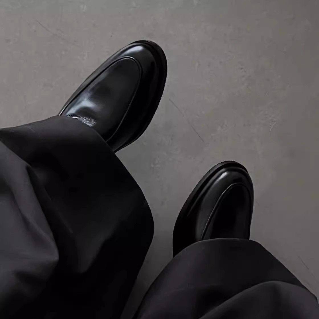 商务正装黑色亮面通勤德比男鞋2025年秋冬季时尚乐福豆豆鞋新款,淘宝优惠券,粉丝福利购,淘宝优惠卷