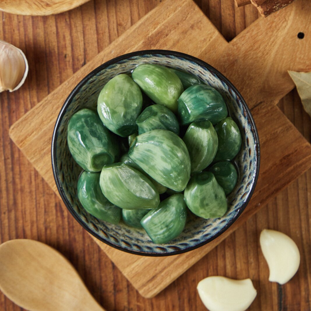 盒马工坊腊八蒜400g山东紫皮酸脆清爽大颗饱满色如翡翠无防腐剂