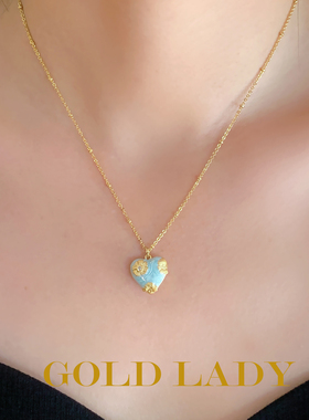 GOLDLADY轻奢复古爱心项链耳环