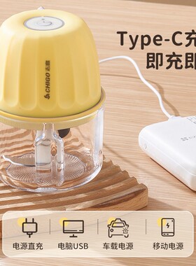 志高电动蒜泥神器蒜蓉搅碎机器捣蒜器家用小型拉蒜碎辅食机打蒜器
