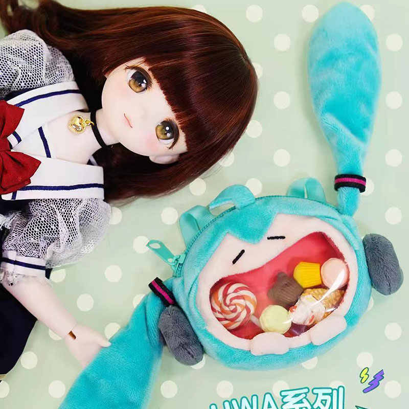 正版初音未来可爱体UWA系列 多功能毛绒mini痛包耳机包（背带款） - 图2