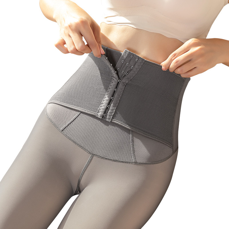 空姐灰一体透肤高腰收腹无缝打底裤 南极人越居短袜/打底袜/丝袜/美腿袜