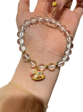 小马吊坠手串通透质感女款精致甜美日常百搭显白手串