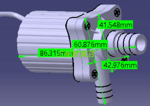 迷你微型离心水泵3D三维几何数模型小型鱼缸自吸离心式水泵图纸-图0