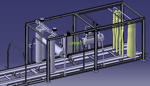 全自动洗车机器房 3D三维几何数模型 结构图纸机械设备CAD实车1:1 - 图0