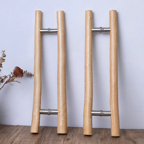 原木树枝玻璃门拉手民宿商铺木门推拉大门拉手个性创意实木门把手 - 图0