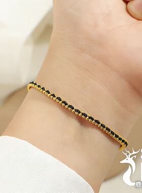 鹿福世家轻奢红绳小金链女手链