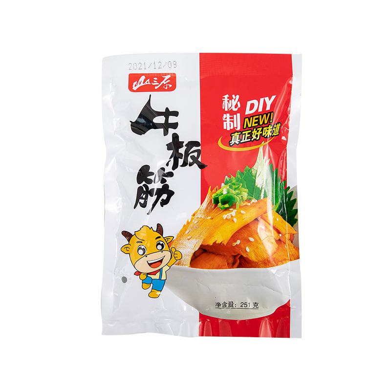 东北自拌香辣牛板筋251g*2袋小包装牛板筋麻辣香辣味特产零食包邮 - 图3