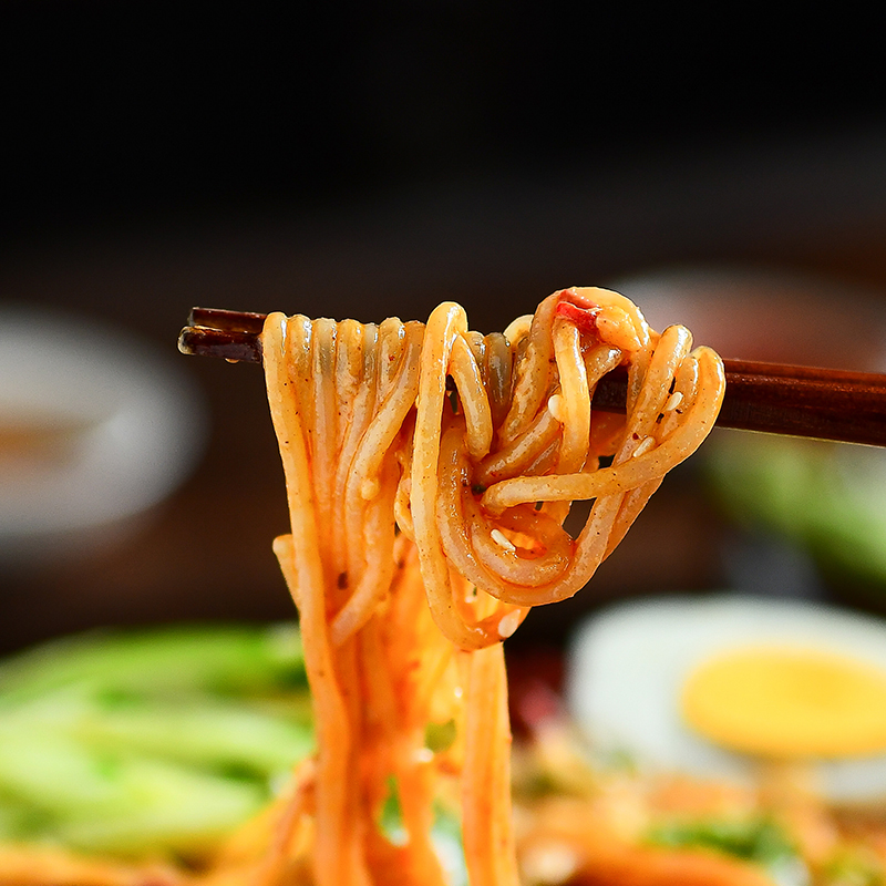 东北拌面韩式麻酱拌冷面310g*3袋速食芝麻酱东北大冷面小麦面拌面 - 图1