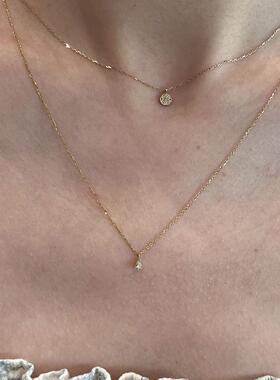 极简水滴项链女2025新爆款吊坠