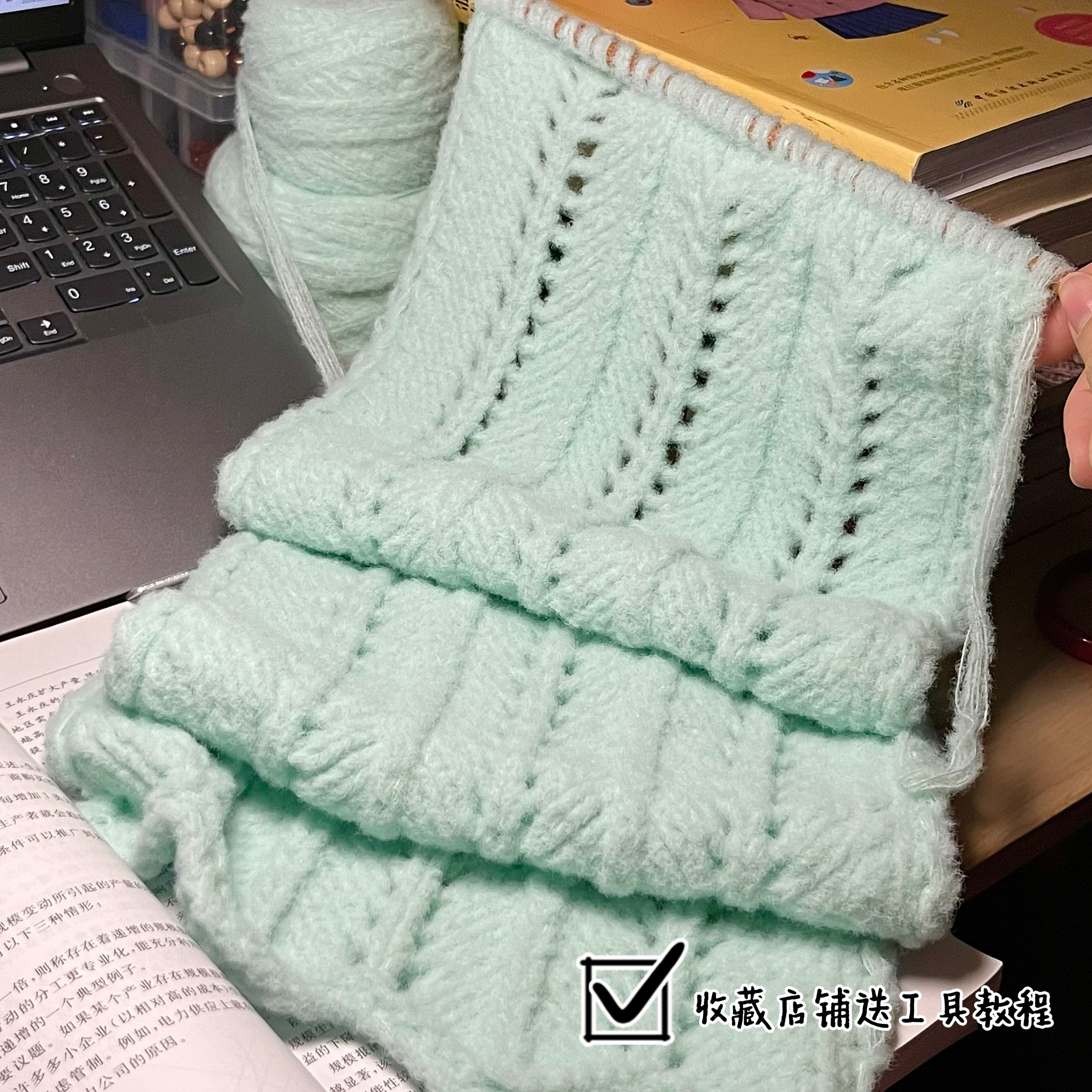 溺水小苑自制手工棒针暖和波浪云朵绵绵特色线diy围巾材料包,淘宝优惠券,粉丝福利购,淘宝优惠卷