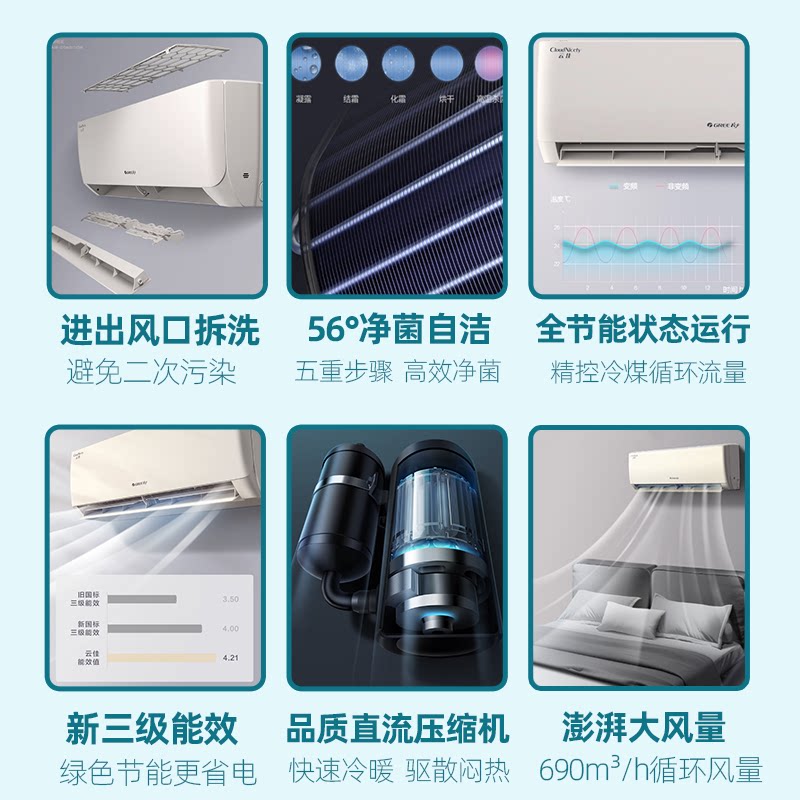 格力空调大1.5匹变频壁挂式x机 格力汇众益丰空调