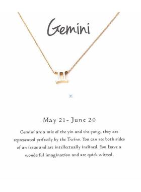 Zodiac women necklace alloy gold silver gift couple girls