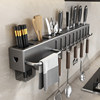 Integrated storage rack for chopsticks, baskets and knives