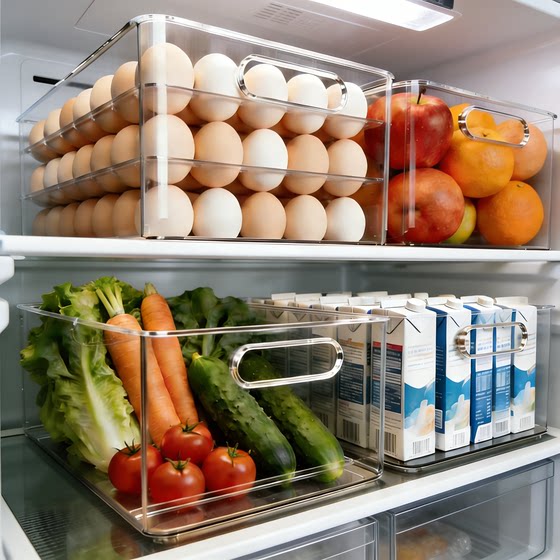 3 pack thickened refrigerator storage box egg organizer box