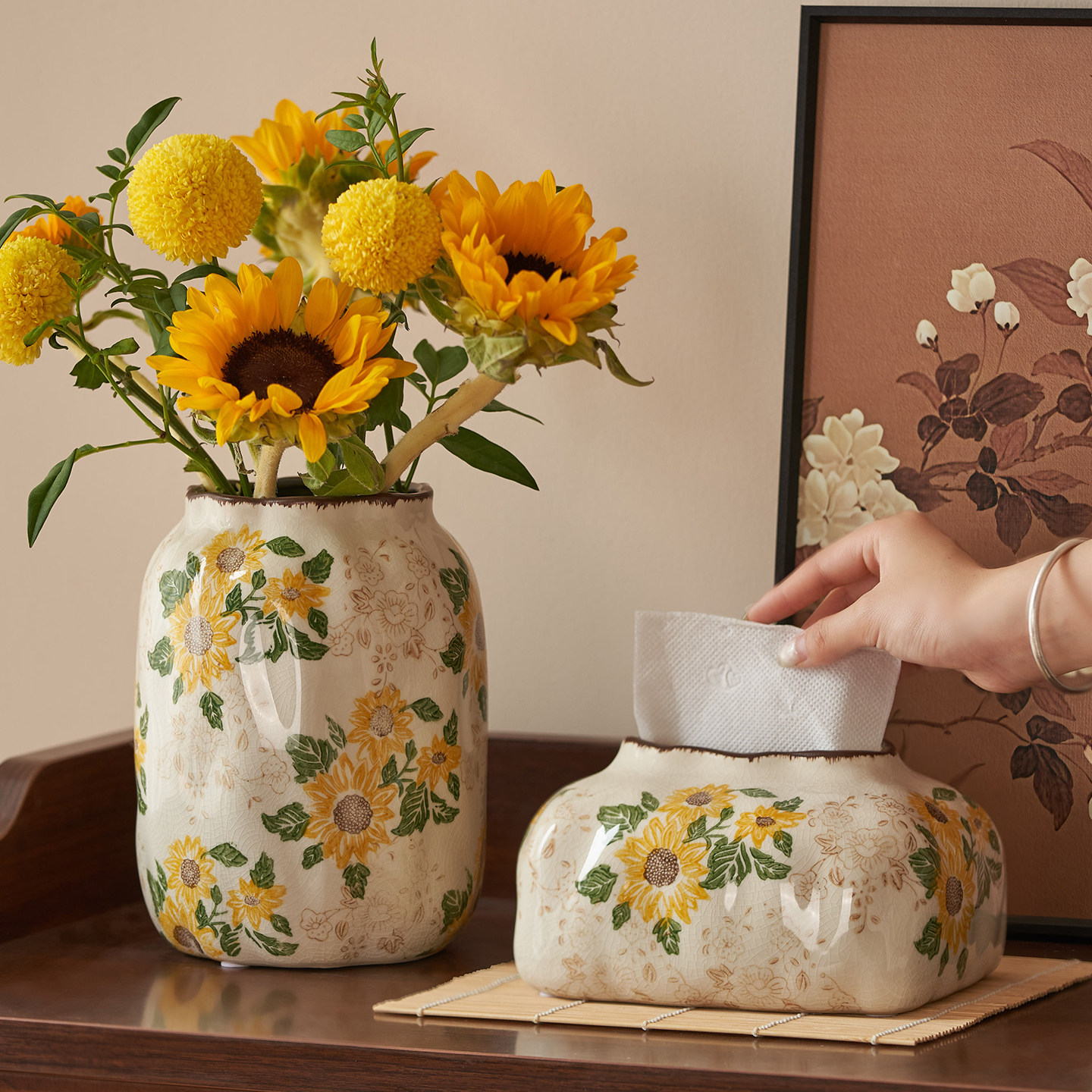 新款高端陶瓷花瓶摆件美式客厅插花水培鲜花装饰品复古创意新中式,淘宝优惠券,粉丝福利购,淘宝优惠卷