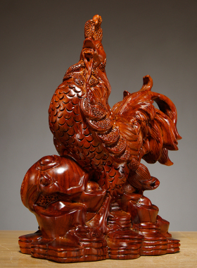 雕刻十二生肖实木家居客厅工艺品