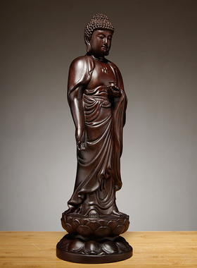 黑檀木雕刻大日如来佛祖工艺品