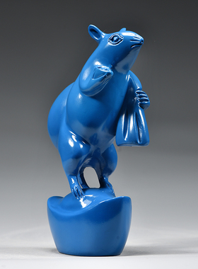 实木雕刻老鼠摆件十二生肖鼠木头