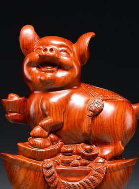 生肖猪家居客厅开业送礼工艺品