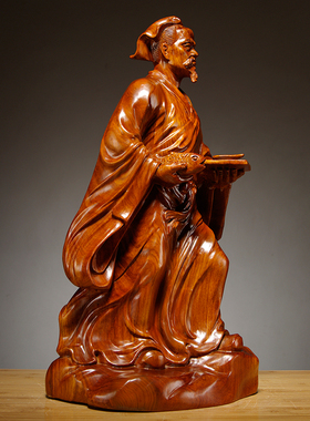 黑檀木雕像祖师人物摆件装饰品