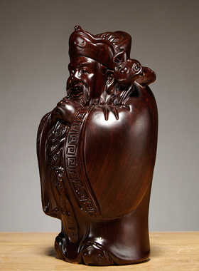 黑檀木佛像雕刻乔迁送礼家居装饰