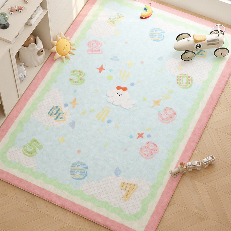 可爱地毯女孩卧室床边垫加厚儿童娱乐区地垫短绒全铺床前床下脚垫,淘宝优惠券,粉丝福利购,淘宝优惠卷