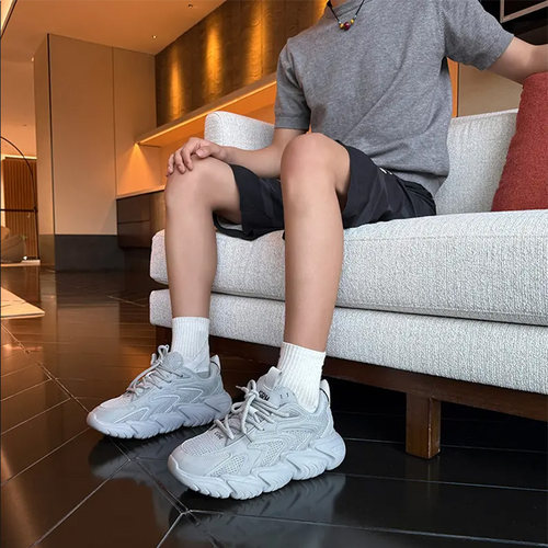 贵人鸟男鞋运动鞋2025新款秋冬厚底老爹鞋女轻便软底跑步鞋休闲鞋 - 图2