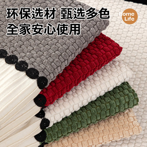 真皮专用沙发垫轻奢高级感秋冬加厚毛绒沙发盖布直排防滑坐垫套罩 - 图2