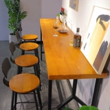 Северный железный арт твердый древесина домохозяйства Американские столы и стул в молочный чай