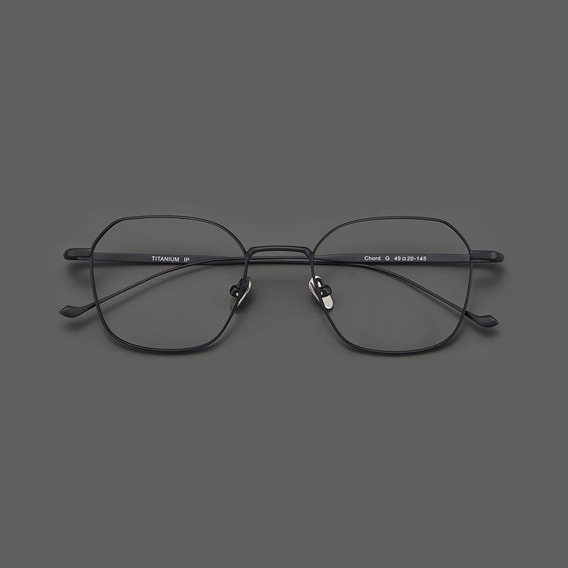 爱情而已！日本超轻纯钛眼镜架多边形框时尚女可配防蓝光近视镜片 - 图0