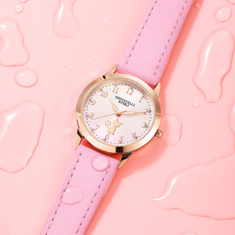 儿童手表女孩女童防水指针式韩版简约小清新初中小学生小孩10岁12,淘宝优惠券,粉丝福利购,淘宝优惠卷