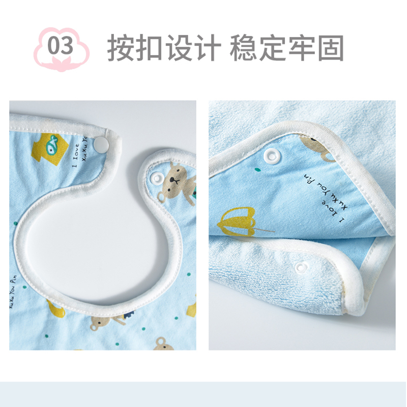Waterproof and washable children's bib face towel
