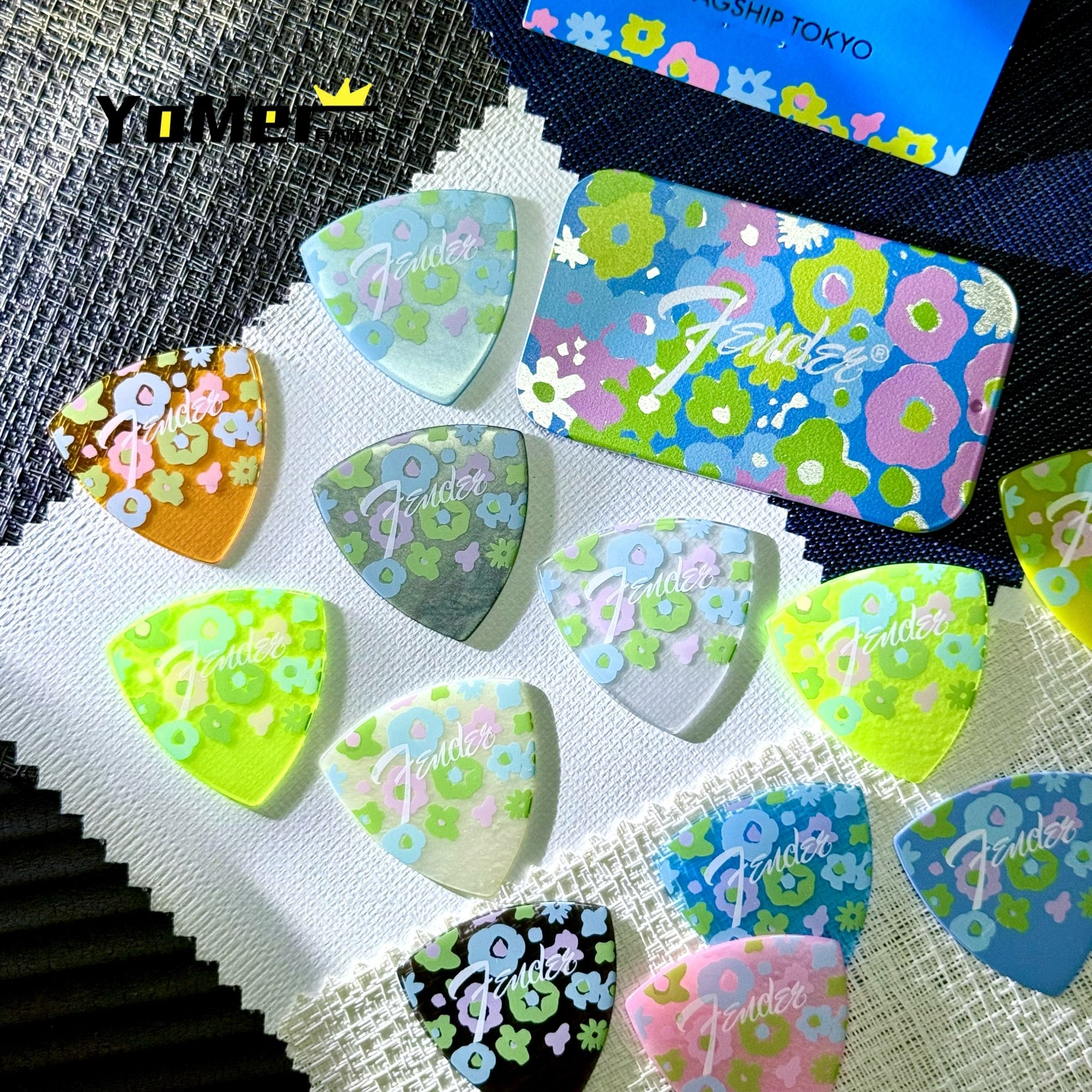FENDER Fender日本花卉系列限定拨片套盒 12枚 电木吉他贝司通用,淘宝优惠券,粉丝福利购,淘宝优惠卷