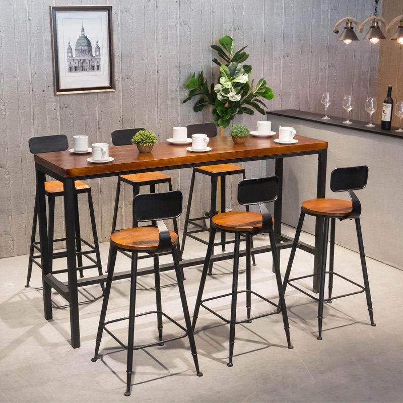 实木阳台吧台桌靠墙长条家用高脚桌商用靠窗酒吧桌奶茶店桌椅组合,淘宝优惠券,粉丝福利购,淘宝优惠卷